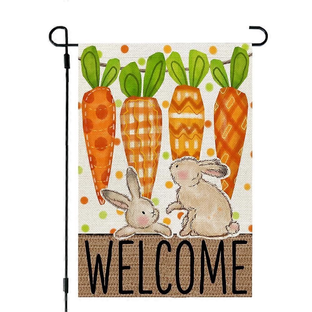 Easter carrot garden rabbit flag