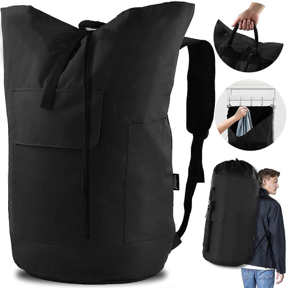 Laundry Bag Backpack 125L Extra Large Adjustable Expandable with Shoulder Hanger for College Travel and Home Use