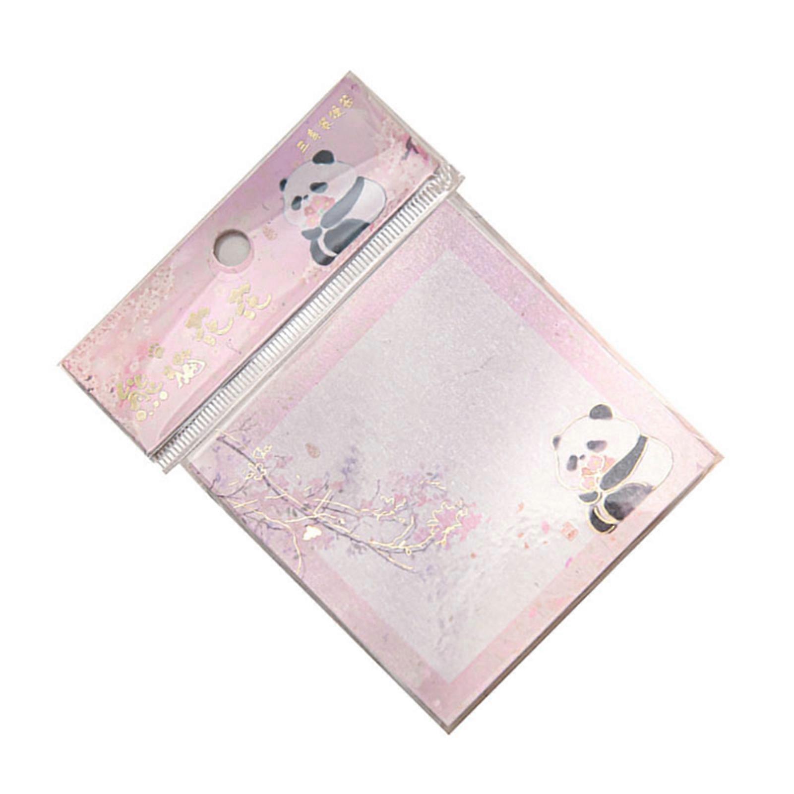 90 Sheets Memo Paper Smooth Writing Decorative Cute Panda Pattern Note Paper Note Pads for Student Memos Reminders