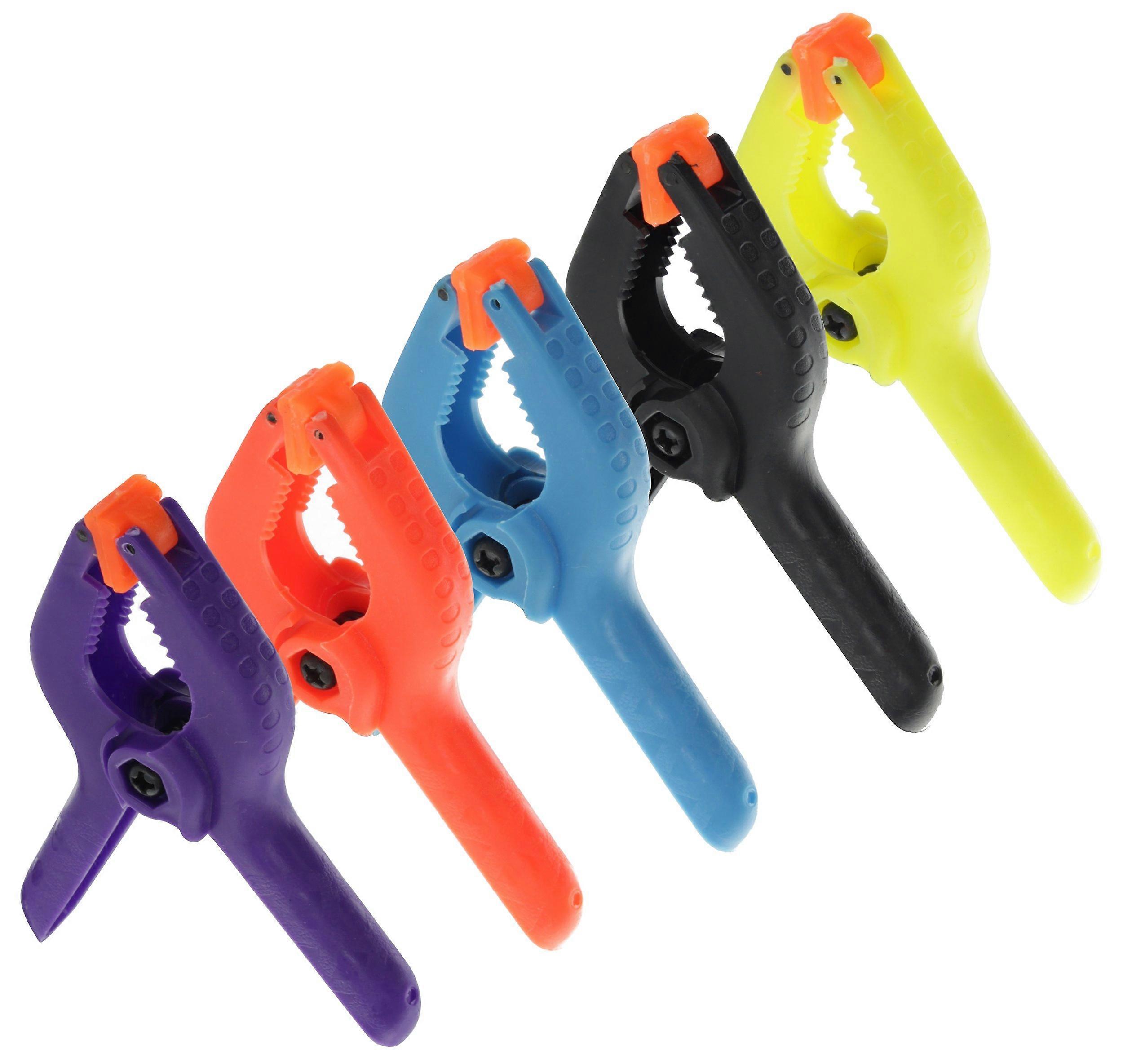 Ram-Pro 30 Piece Spring Clamps Set - Colored Plastic, 2 in Heavy-duty Support Spring Clip