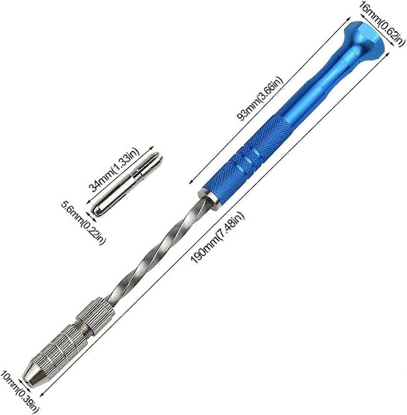 Semi Automatic Spiral Hand Drill - Compact Manual Pin Vise Hand Drill for Wood, Resin, and Model Making