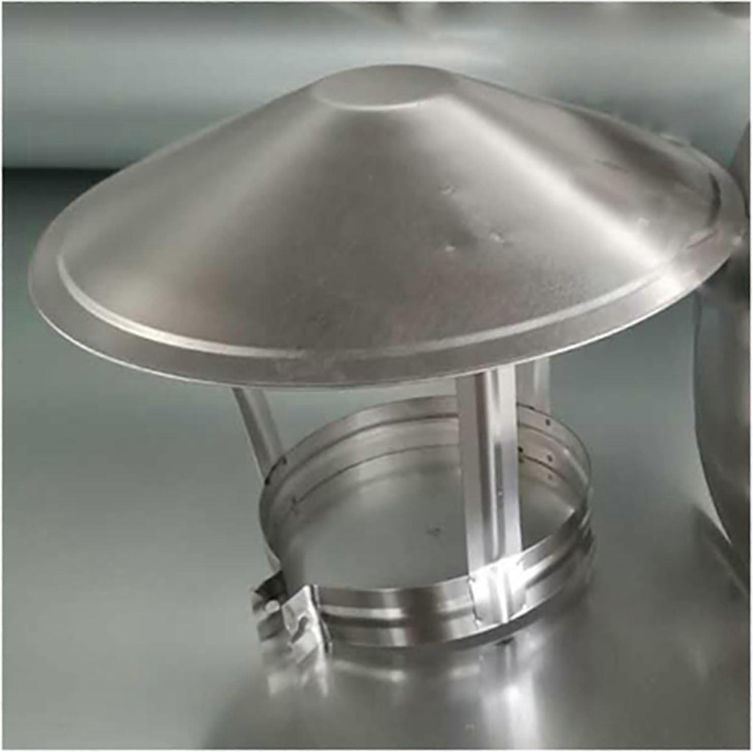 غطاء مدخنة من الفولاذ المقاوم للصدأ ، غطاء مطر دائري للسقف ، غطاء تنفيس دائري ، واقي مداخن (D8cm / 3.15in)