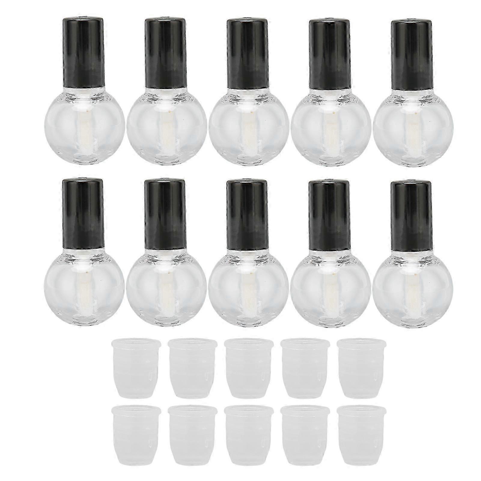 10pcs 5ml Empty Lip Gloss Tubes Containers Cute Ball Type Plastic Refillable Diy Lip Gloss Bottle