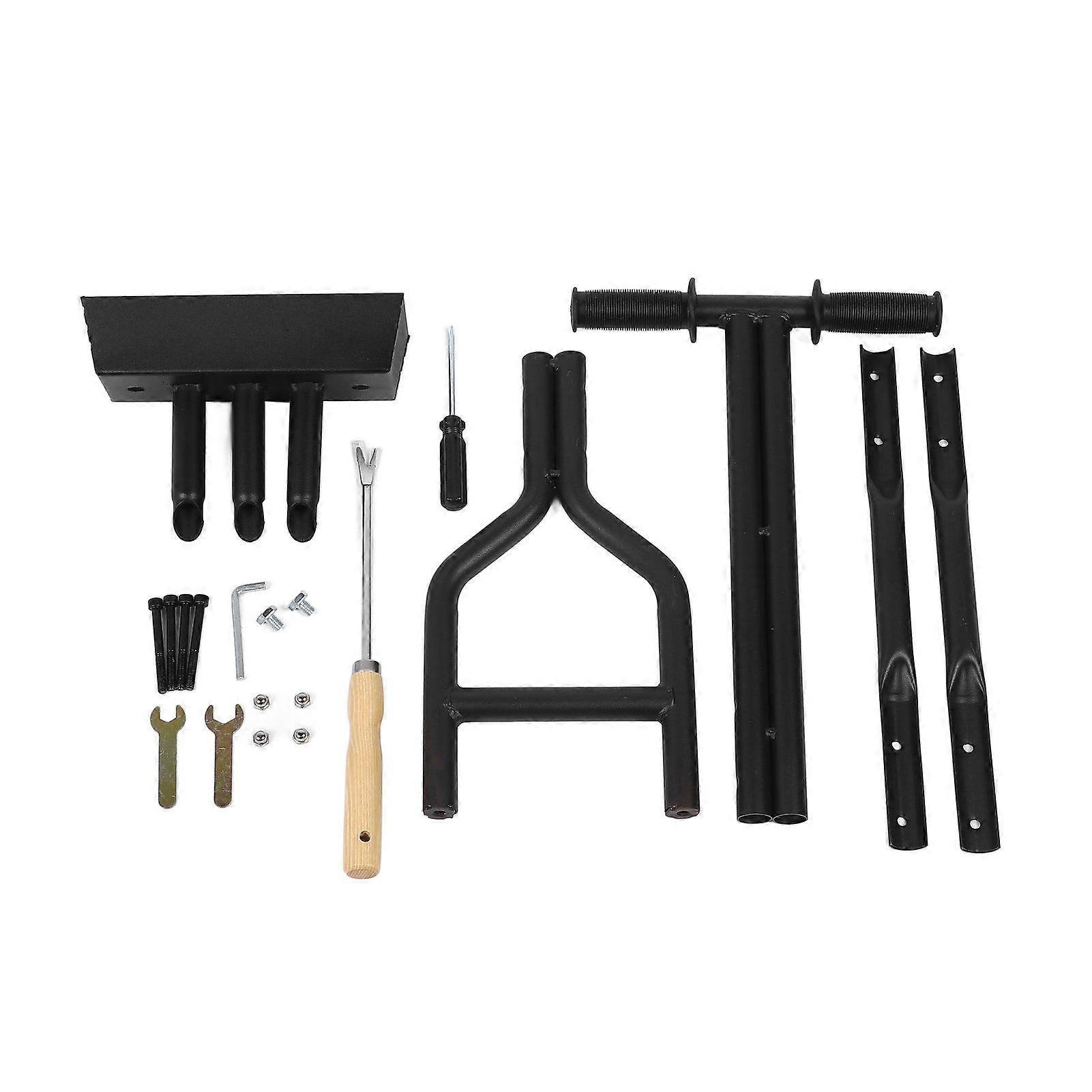 Manual Lawn Aerator Heavy Duty Yard Aeration Coring Tool with Storage Basket 3 Tines Plug for Compacted Soil Care