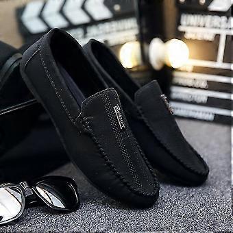 HJyang Herren Bequeme Slip-On Flache Freizeitschuhe Weiche Schuhe mit niedrigen Absätzen Männliche Atmungsaktive Fahrschuhe Loafer Für Männer UFG