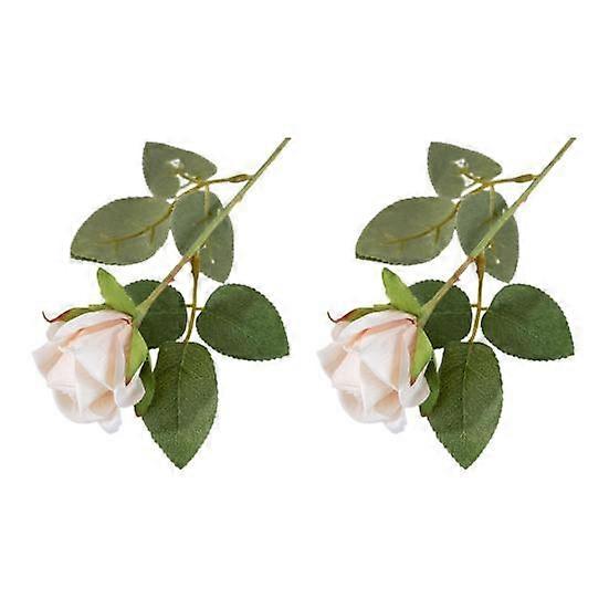 2Pcs Artificial Rose No Watering Non-fading No-withering Multiple Layer Petals Simulation Rose Flower DIY Wedding Bouquet Decor Home Supplies
