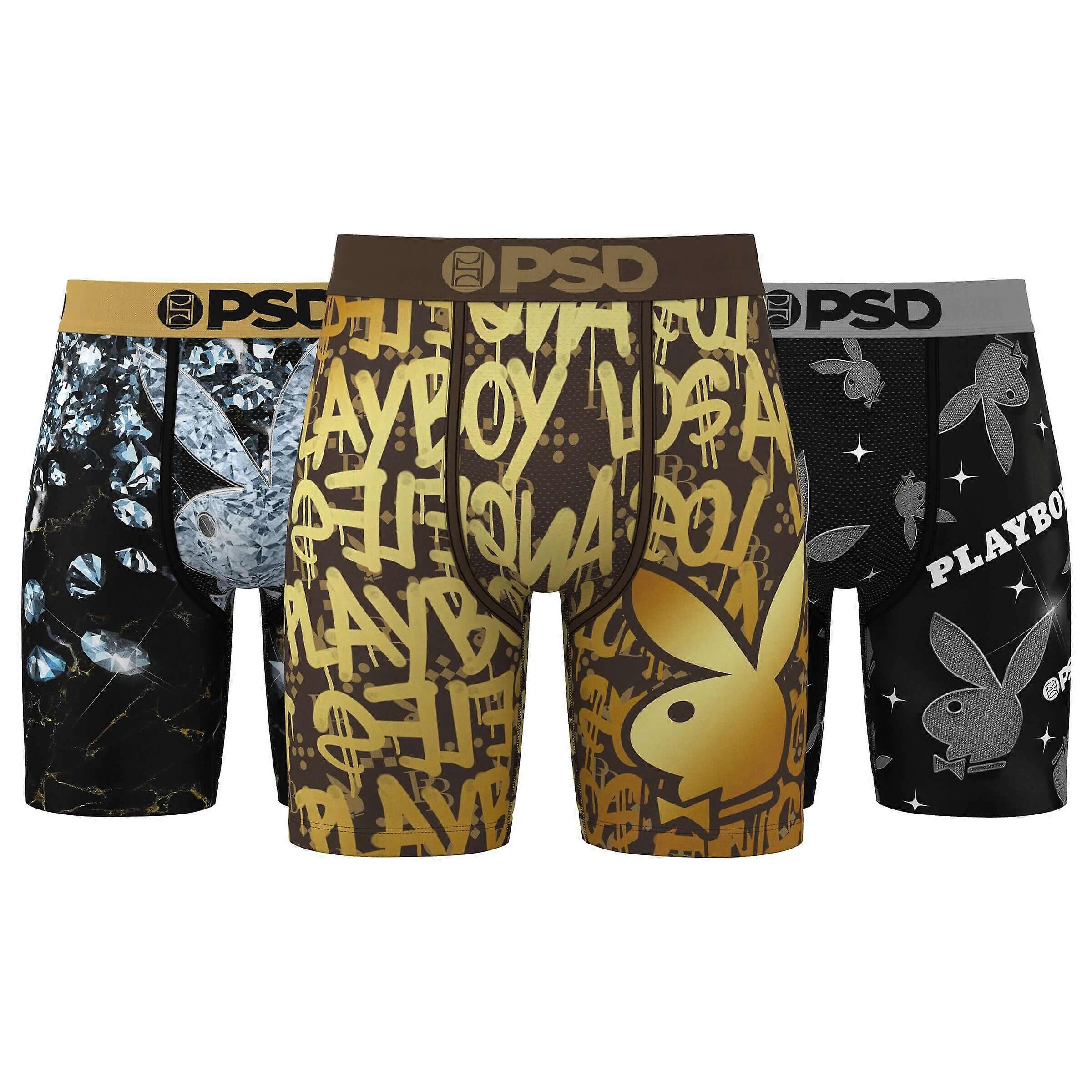 Psd Men's  3 Pack 7" Boxer Briefs - Playboy Lux