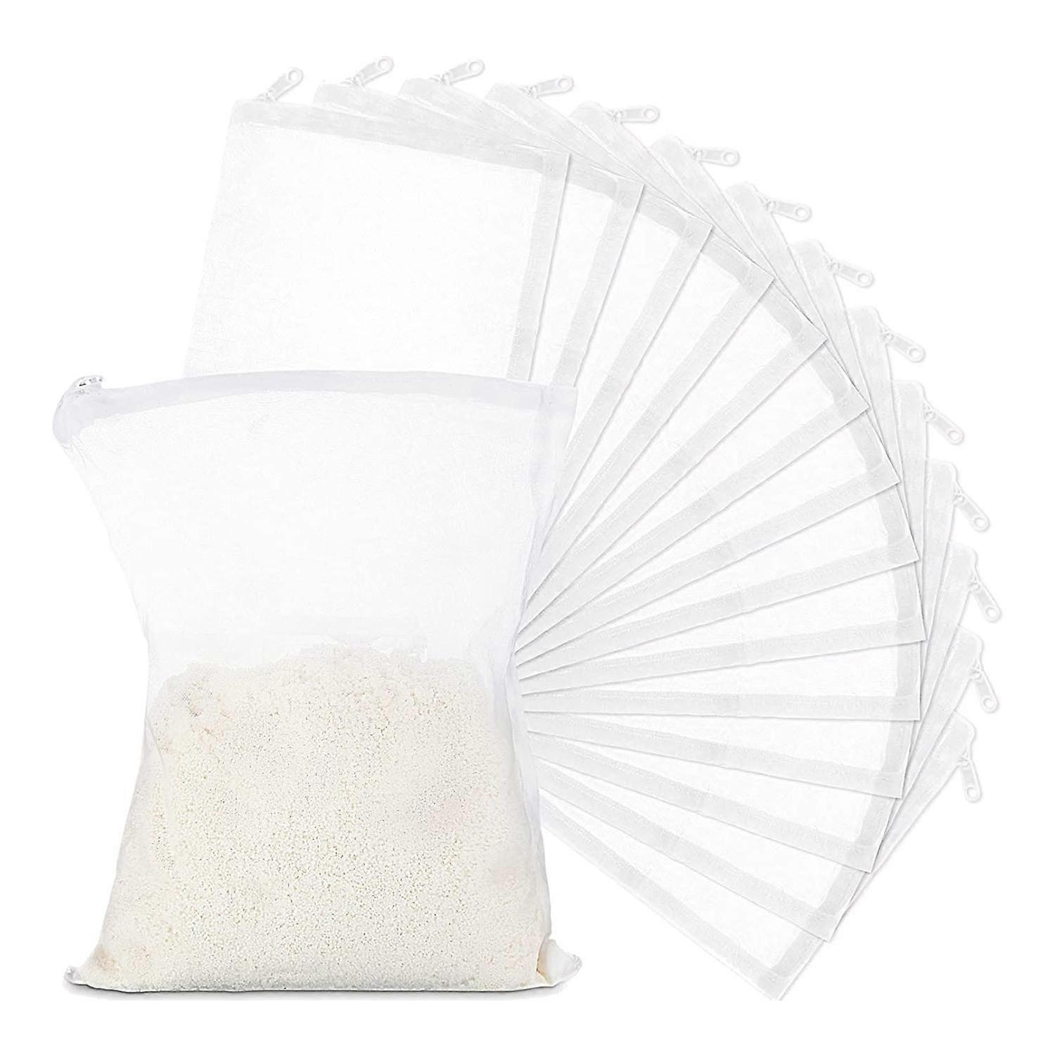 15PCS Aquarium Mesh Media Filter Bags, Nylon Media Filter Mesh Bags
