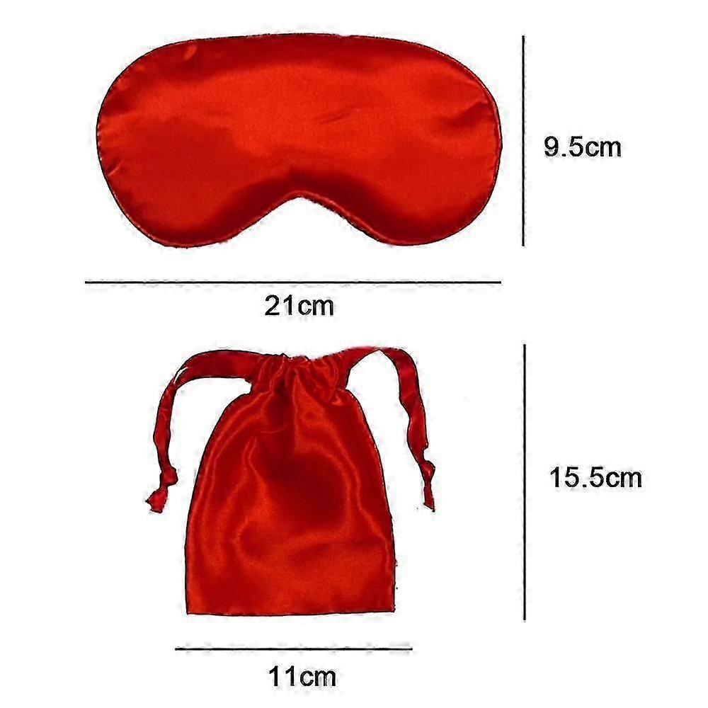 Silk Eye Cover Soft Satin Blindfold with Elastic Strap for Nighttime Use