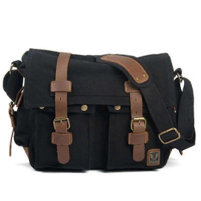 Cowboy de luxe véritable sac photo ciré en cuir ciré simple imperméable sacs à bandoulière sac en toile réservoir intérieur DSLR appareil photo messenger sac