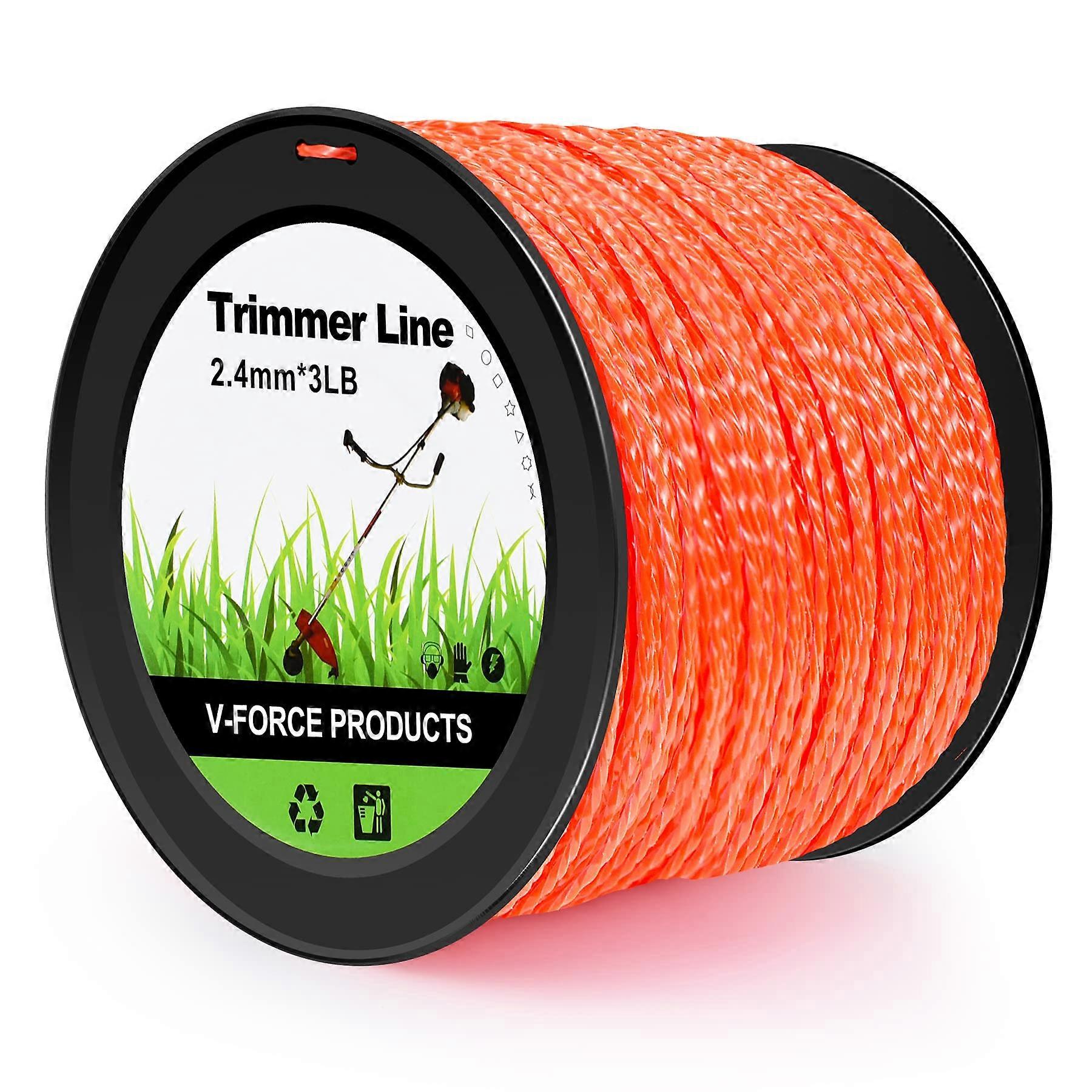 984 FT Weed Eater String, 0.095' String Trimmer Line Spool, in 3 LB Weed Wacker String, Orange, Twisted Shape