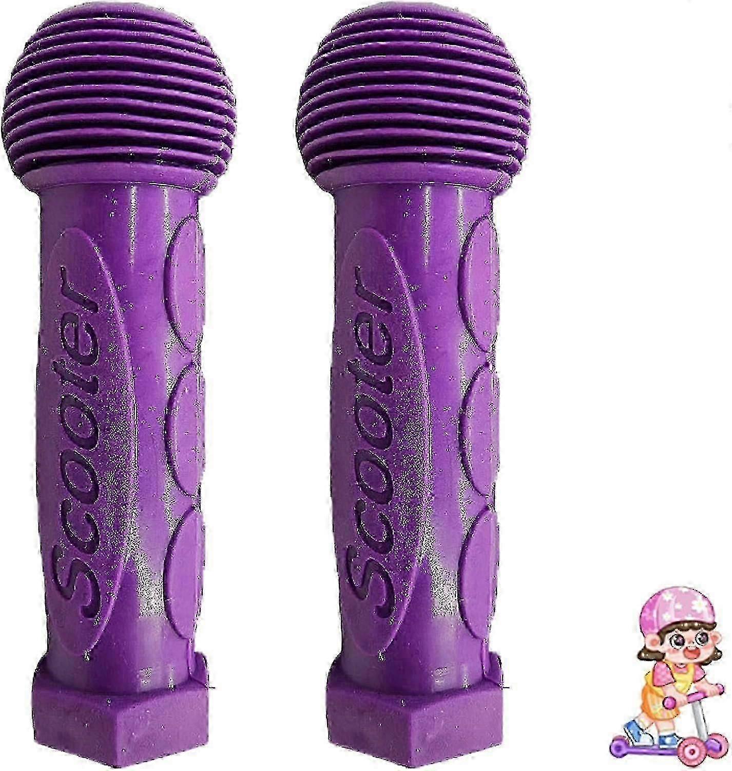 Micro scooter håndtak, mikro scooter håndterer grep, deluxe sklisikker erstatning gummi håndgrep for barn sykkel scooter push lilla