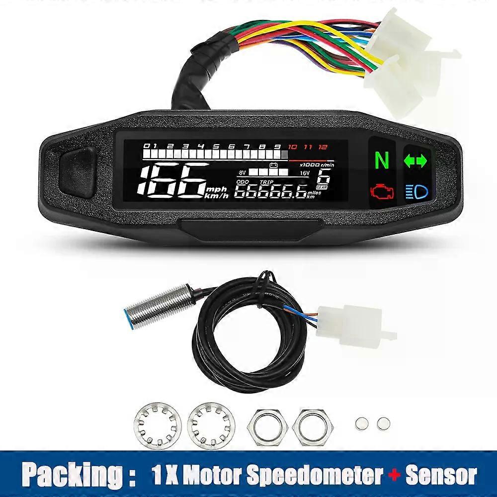 Motorcycle Instrument Digital Dash Board Speedometer Display LED Panel Engine Fault Light compatible for All Most Motors Vehicles
