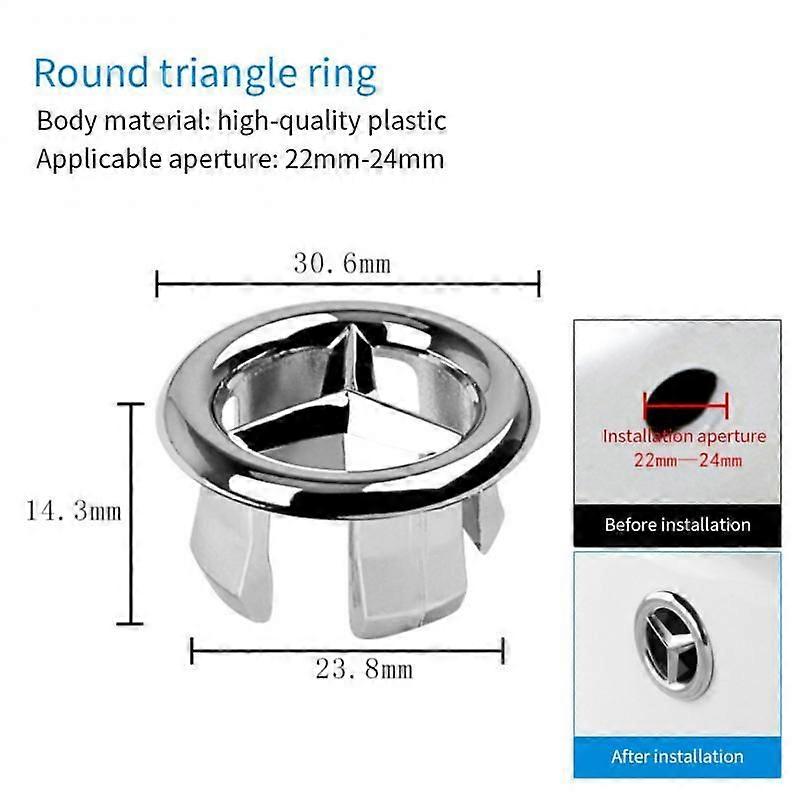 Wash Basin Overflow Ring Neatly Decorated Cover Wash Basin Overflow Overflow Plug Plug Spare Sink Basin Plastic Overflow RingCraft Pipe Cleaners