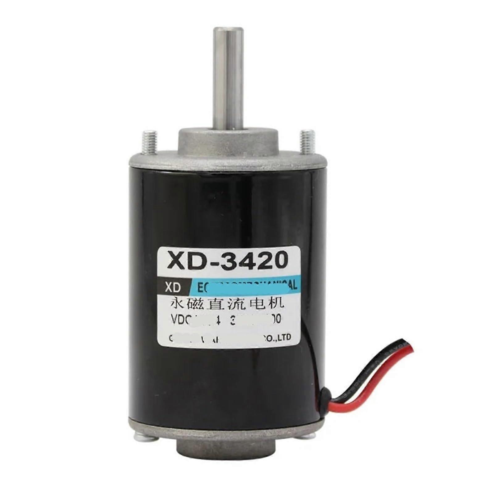 3420 12V 24V DC high Speed Motor, 30W Micro Speed regulating Motor, Small Generator CW/CCW(12V3500 with Bracket)