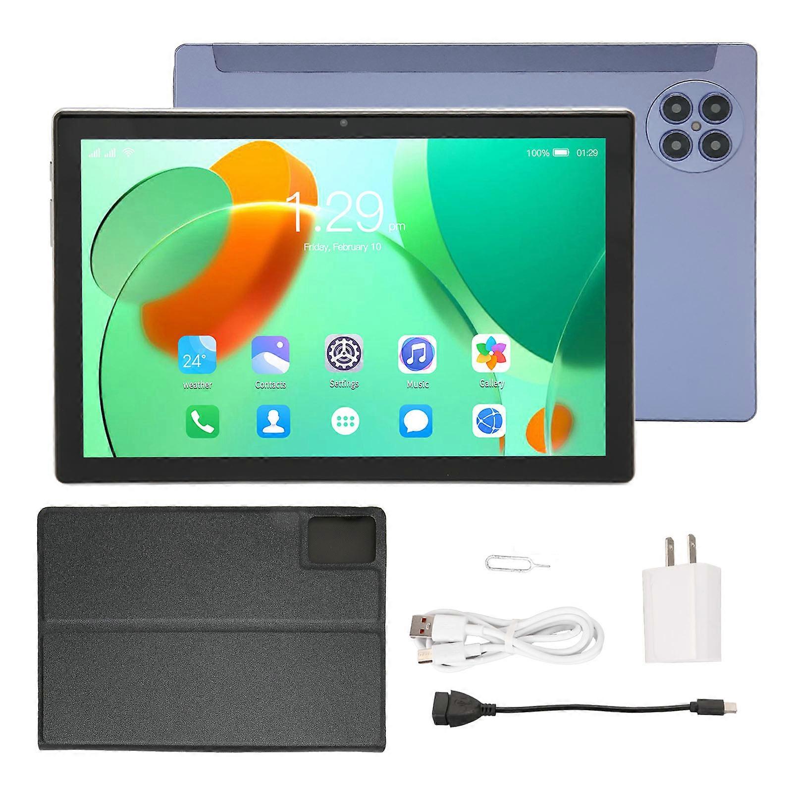 10.1 Inch for Android 12 8 Core CPU 8GB RAM 256GB ROM 2.4G 5G WiFi 4G Network 7000mAh FHD Tablet with Case