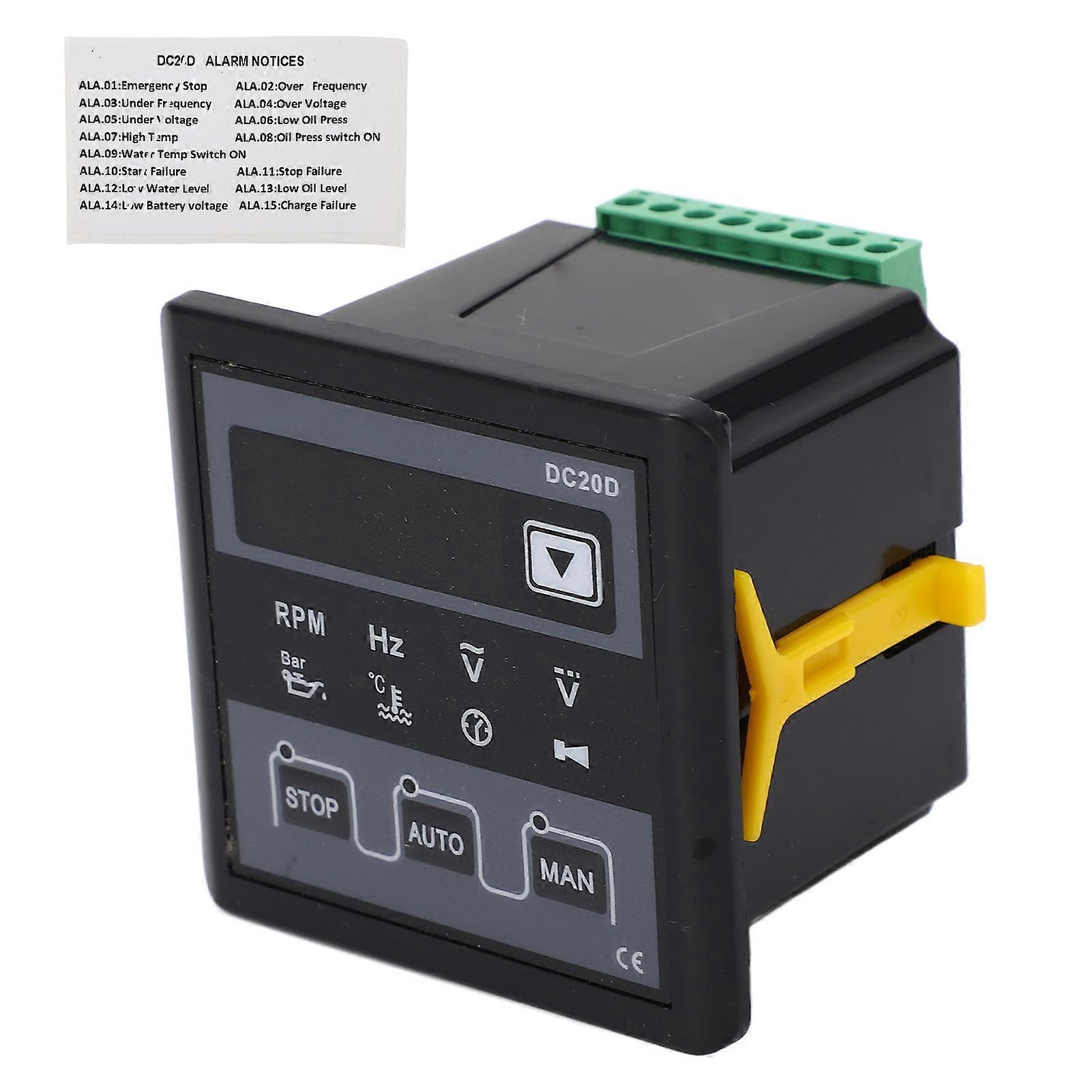 DC20D Generator Controller 5 Digit LED Display Air Cooled Diesel Generator Controller AC20‑276V