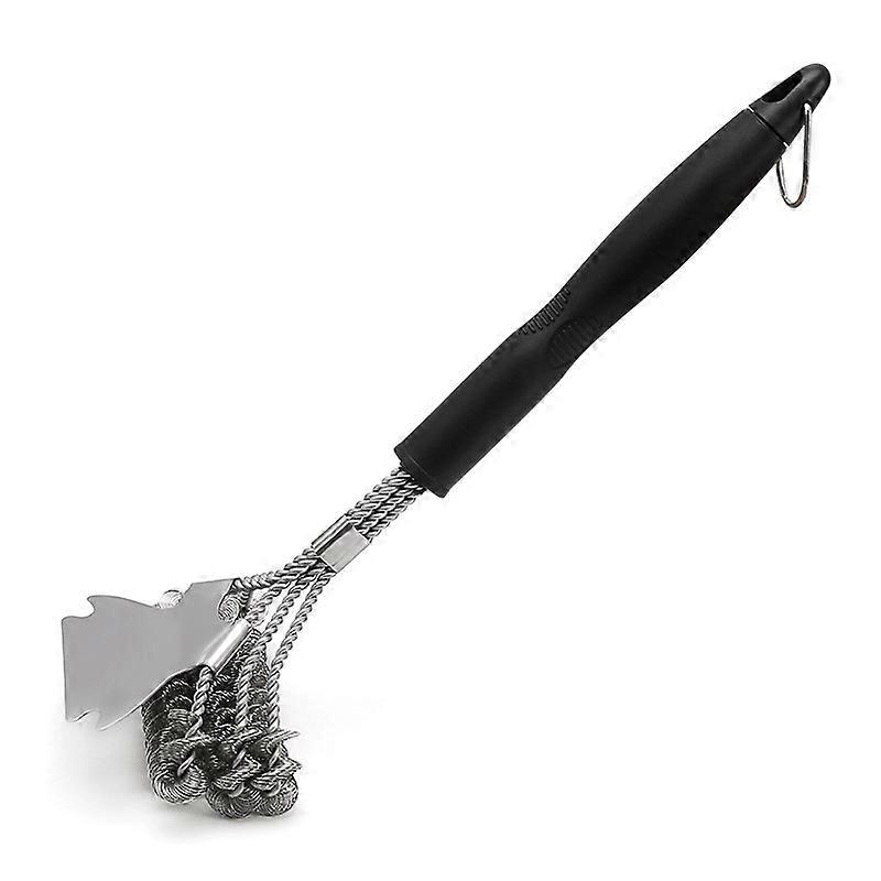 Three-headed Shovel-type Spring Brush BBQ Grill Mesh Wire Brush