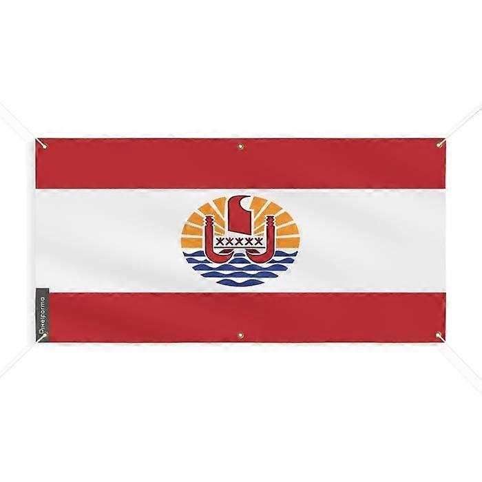 French Polynesia Flag Banner 6 Grommets 90x180cm Polyester