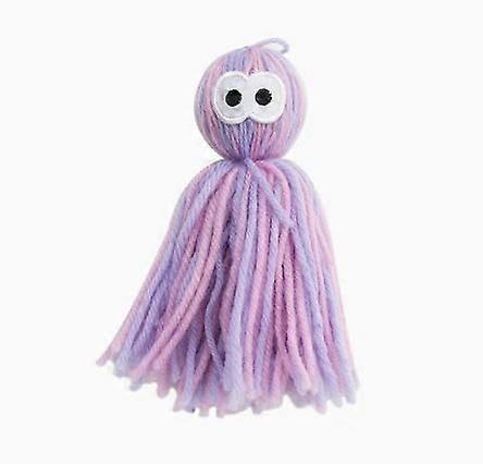 Cat Wand Refill Interactive Cat Teaster Wand Replacement Head Soft Yarn Ball Interactive Kitten Toys For Indoor And Ourdoor Cats Violet
