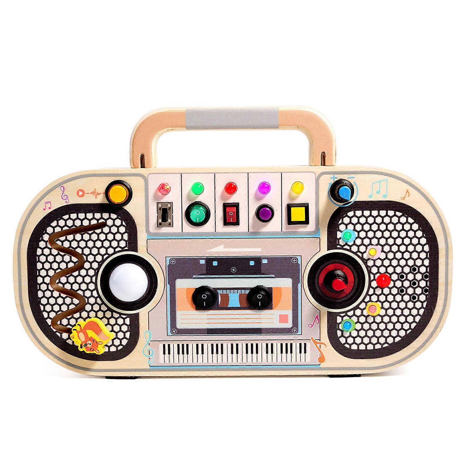 Toddlers Recorder Shape Toy Board Game Switches Light Skill Learning Gift Sensory Toy Singing Toy Activity Board