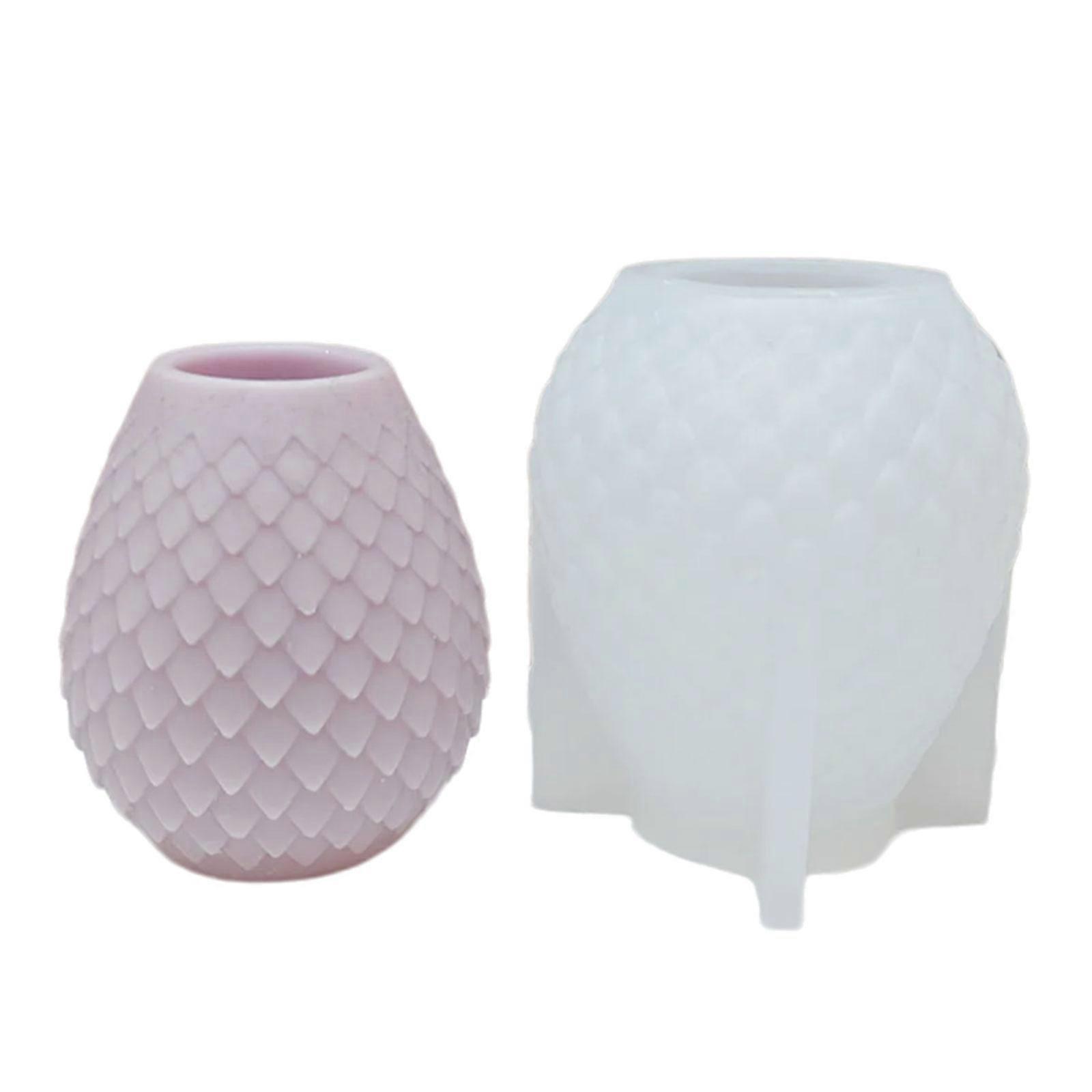 Fish Scale Textured Silicones Molds for Making Flower Vase Craft Project