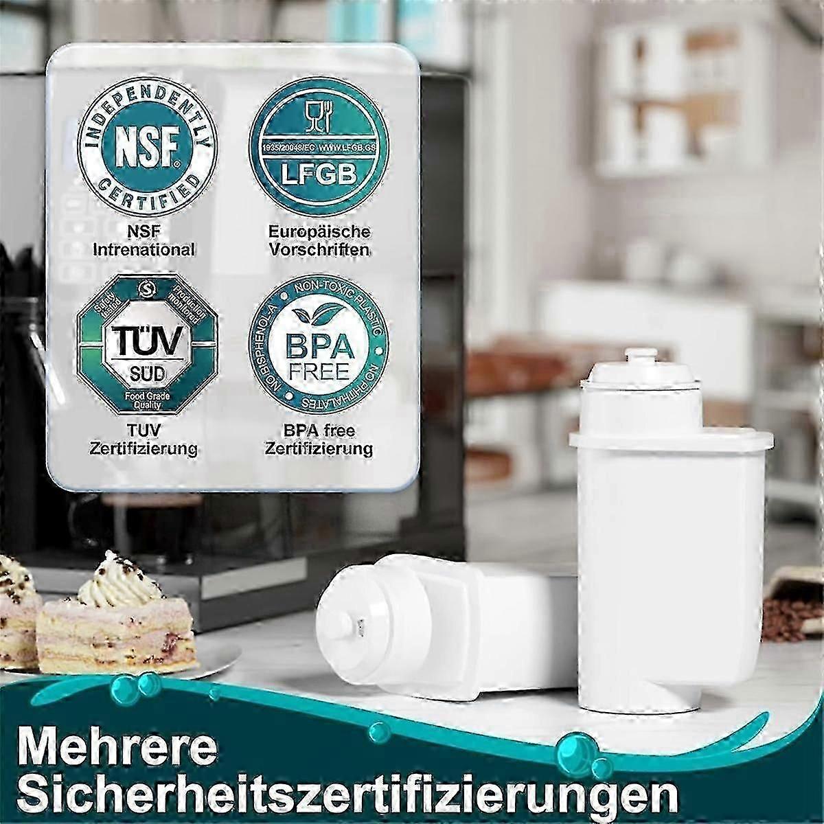 4-Pack Aqualogis Water Filters Compatible With Siemens EQ6 EQ9 S700 & Bosch Coffee Machines - Replaces TZ70003