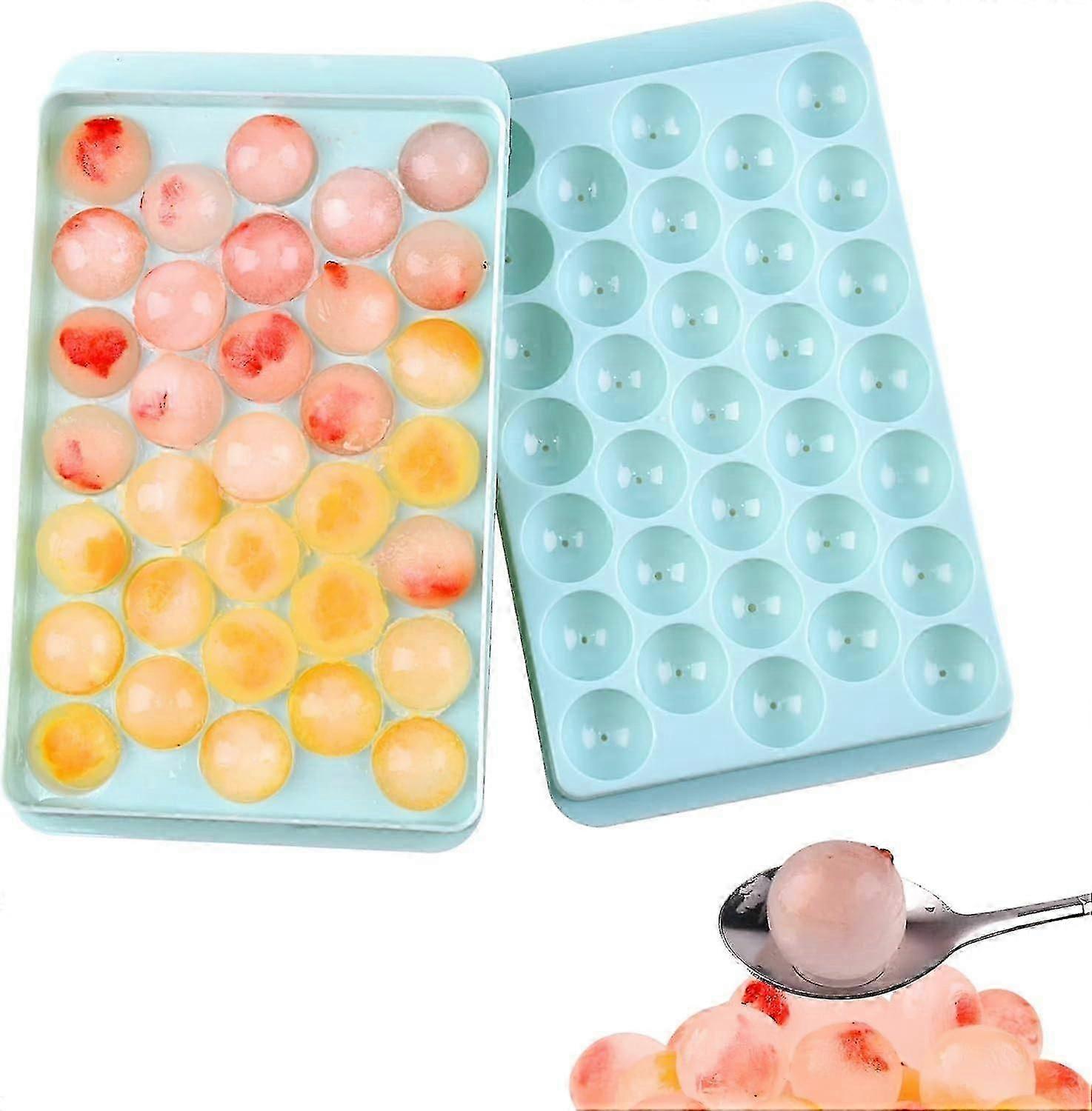 Round Ice Cube Tray And Ball Maker Easy-release Ice Moulds For Chilling Drinks