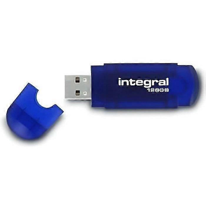 EVO USB key - INTEGRAL - 128 GB - USB 2.0 - Transparent blue