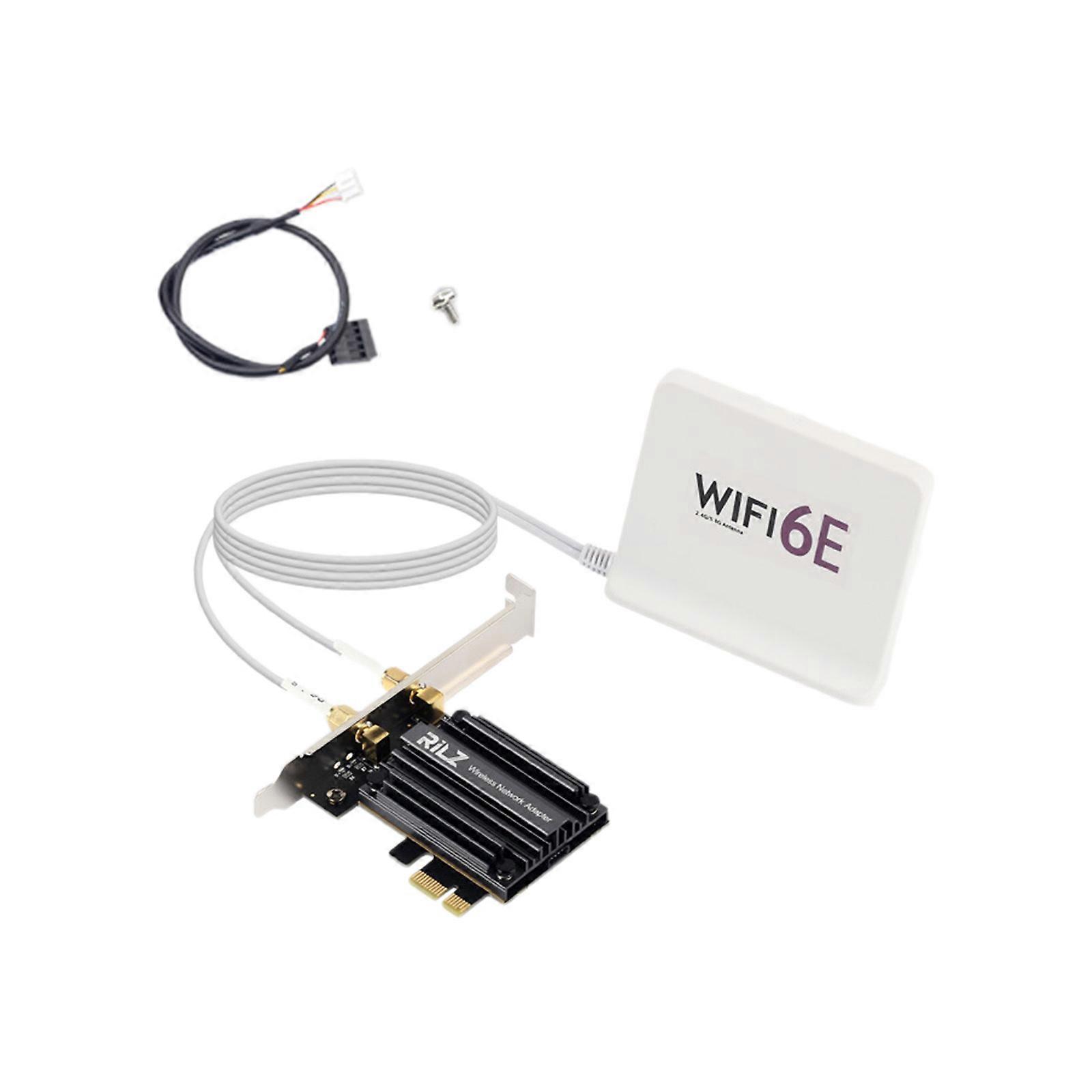 AX210 5374M WiFi6E BT5.3 Wireless Networking Card Tri-Band 2.4G/5GHz 802.11AX PCIE Wireless Adapter for ESports
