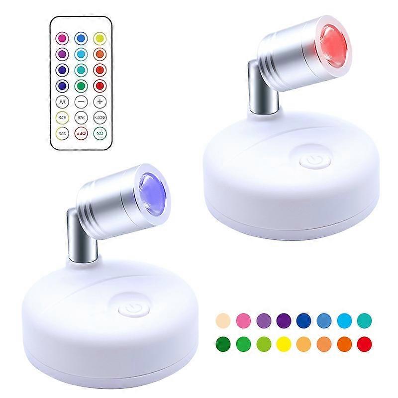 Wireless Spotlight Battery Operated Accent Lights With Remote Led Rgb+W Puck Lights Portable Little Spot Light Angle