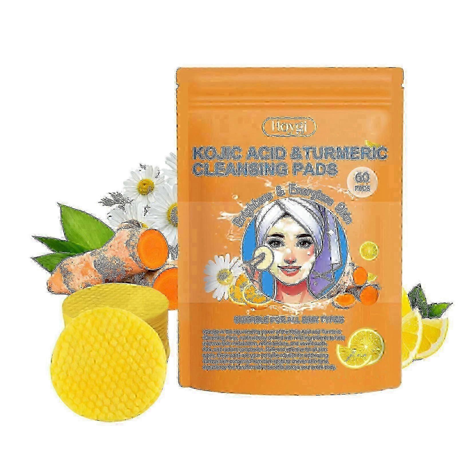 Turmeric Acid Cleansing Pad Gentle Exfoliating Deep Clean Non-Tight Improving Skin Cleansing Pad