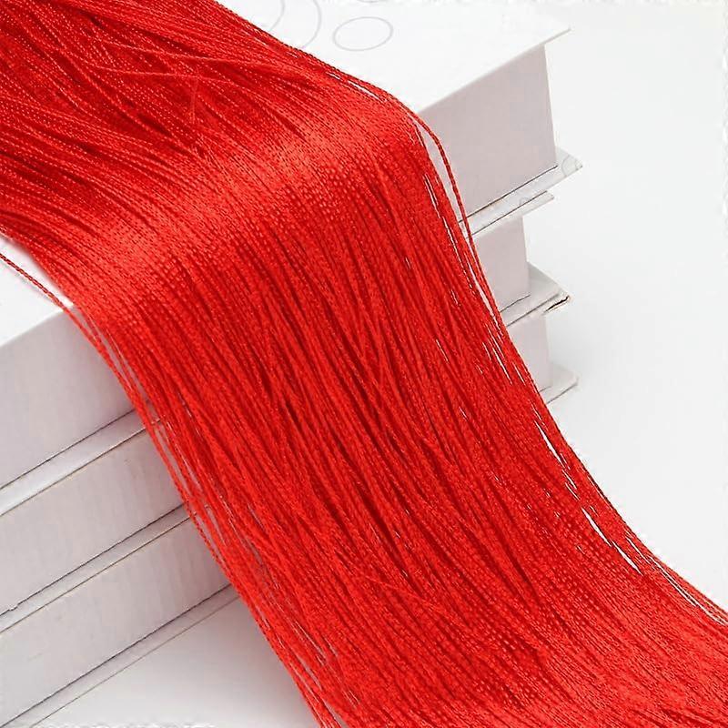 2 x 100 x 200 cm Red Polyester String Curtain for Doors, Living Room Divider