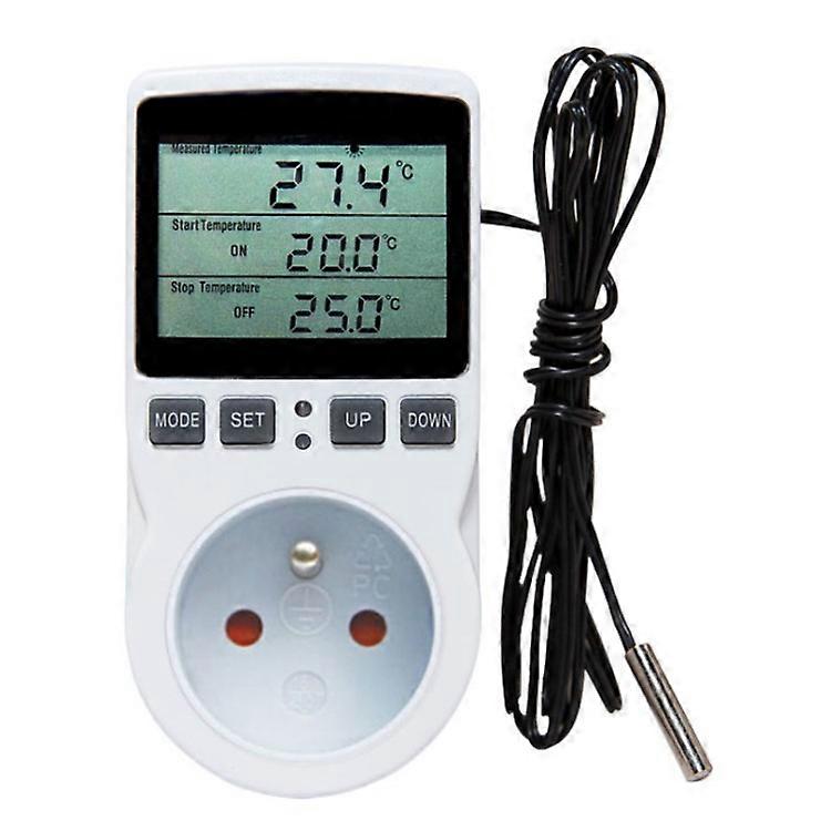 TKdaddy Thermometer 16A AC 110V~230V Digital Thermostat Temperature Controller Time Switch Socket French Plug