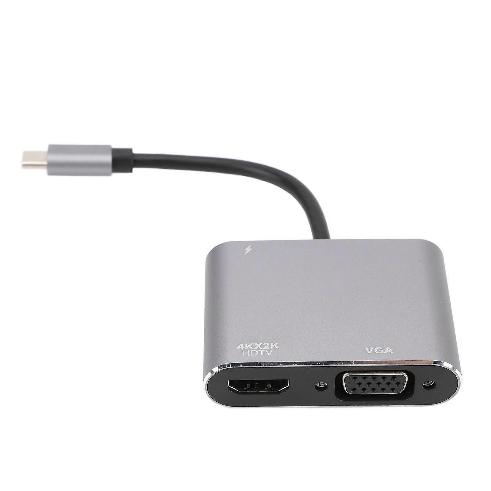 Type C to VGA USB3.0 PD HD Multimedia Interface Adapter Plug and Play Fast Charging 4K Video Converter for Phone TV Computer