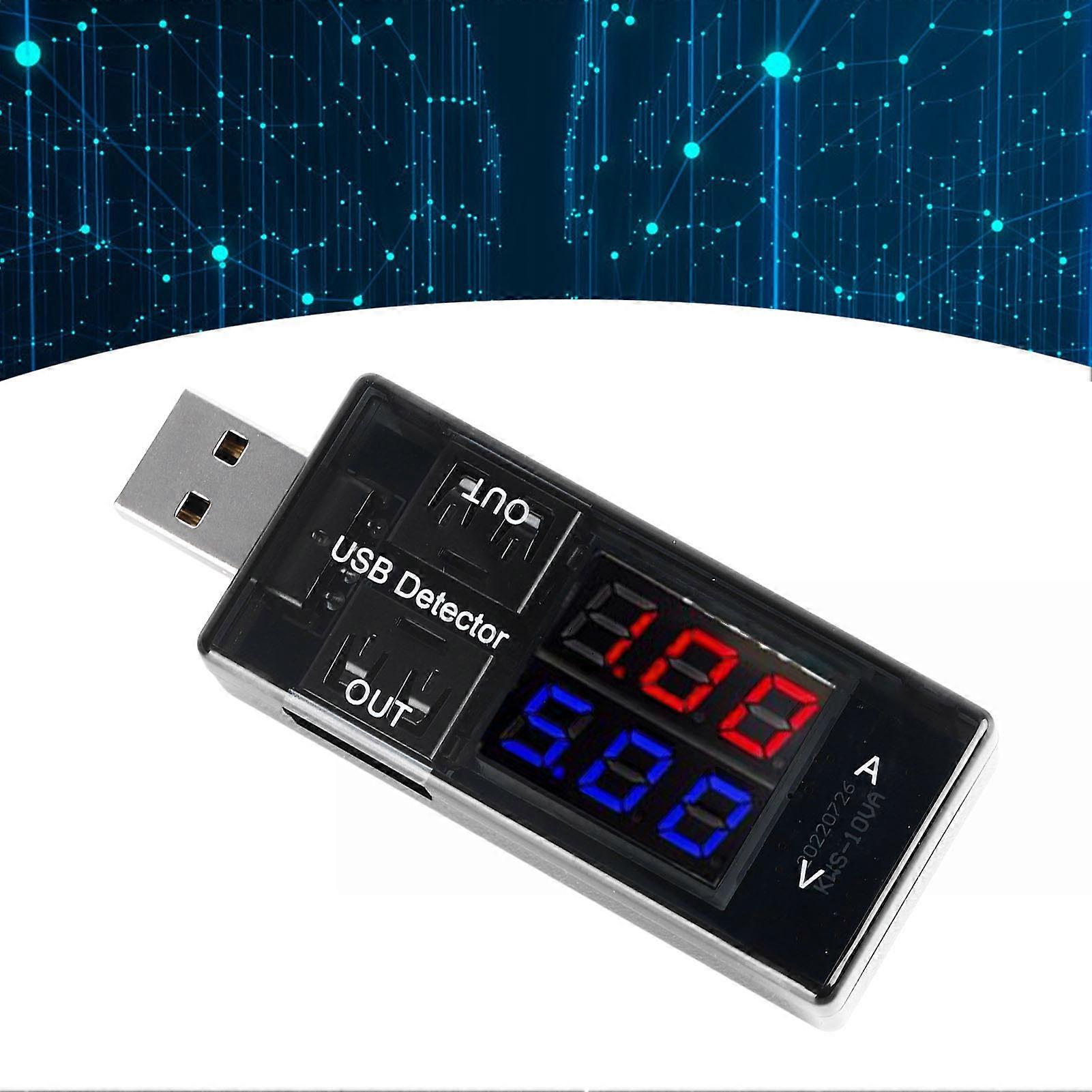 USB Tester High Accuracy Dual Display USB Multimeter for Voltage Current Capacity 3‑20V 0‑3A 