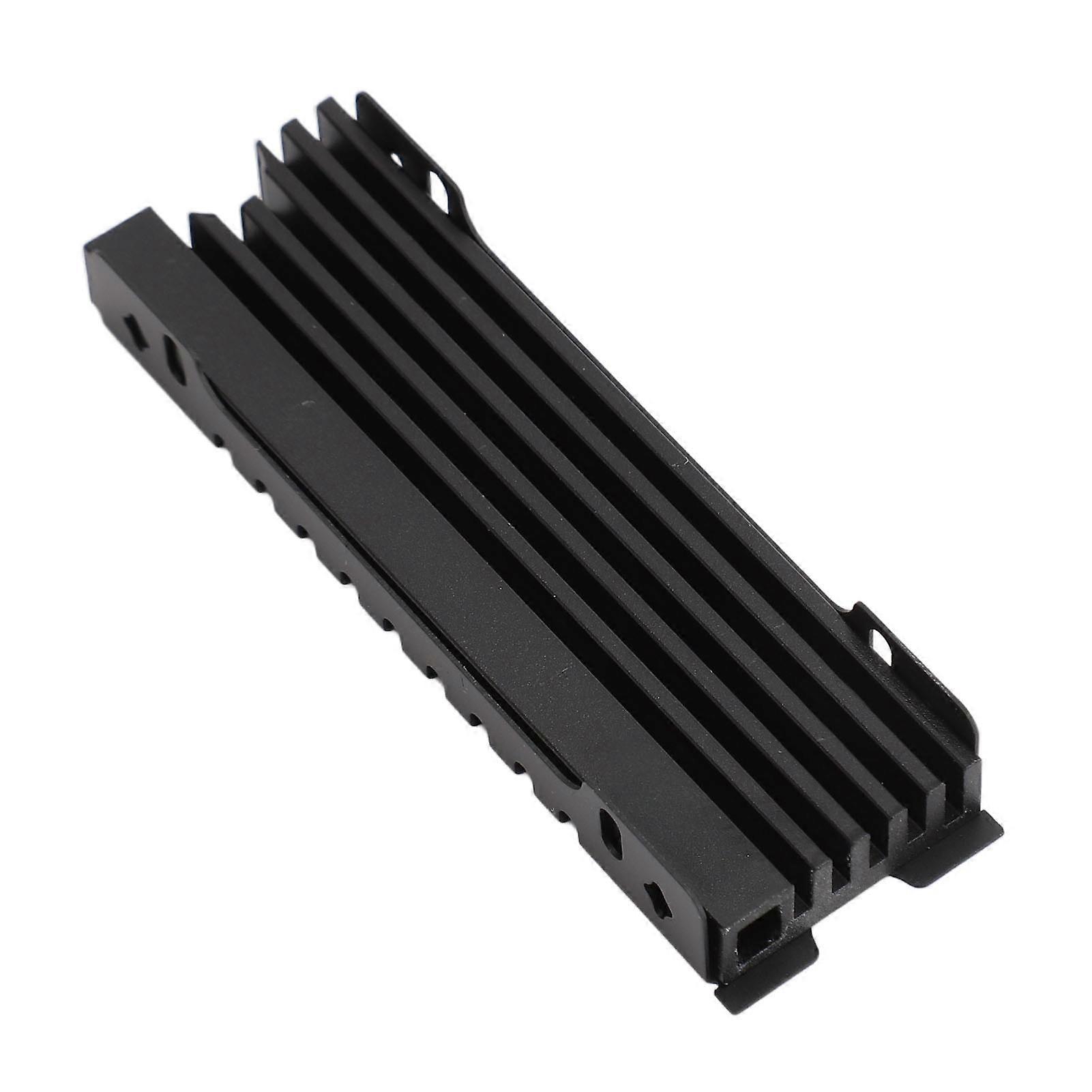 M.2 NVME 2280 SSD Heatsink Support Single Double Sided SSD Heatsink with Thermal Silicone Pads for PC for PS5 for PS5 Slim Black 