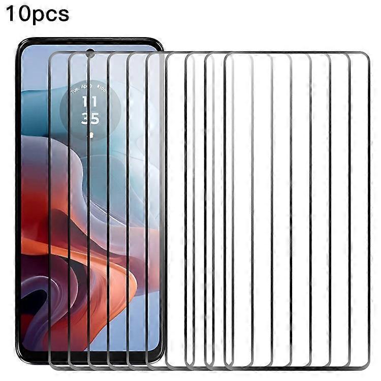 RURIHAI 10PcsモトローラモトG45 5G / G34クリアスクリーンプロテクター飛散防止高アルミニウムシリコンガラスフィルムに対応