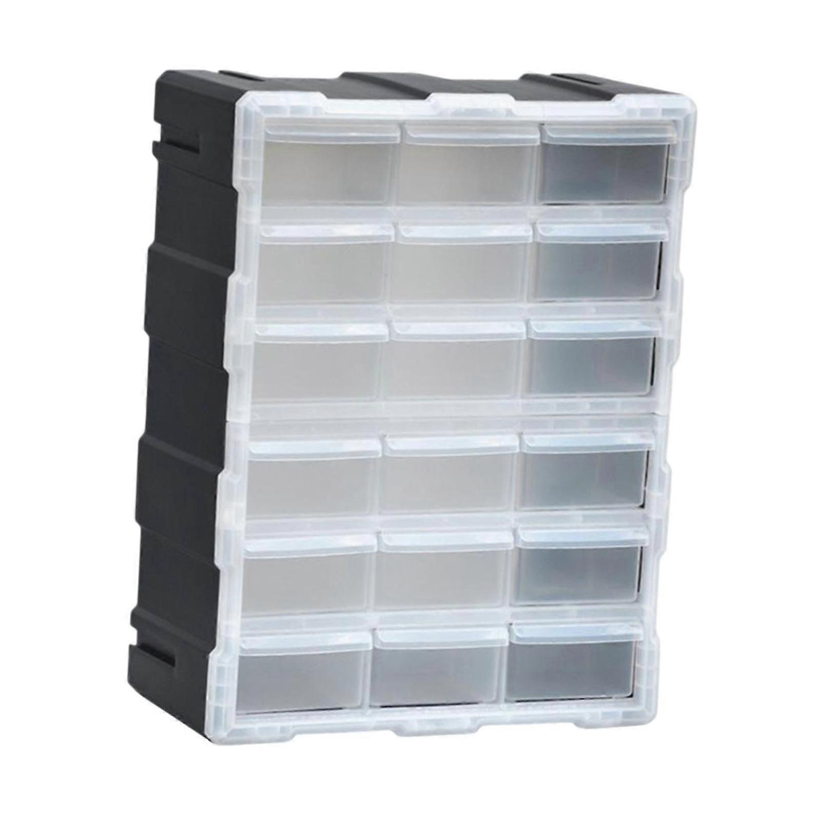 Sturdy 18 Drawer Cabinet Organizer for Parts, Ideal for Storing Nuts, Screws, Jewelry, and More