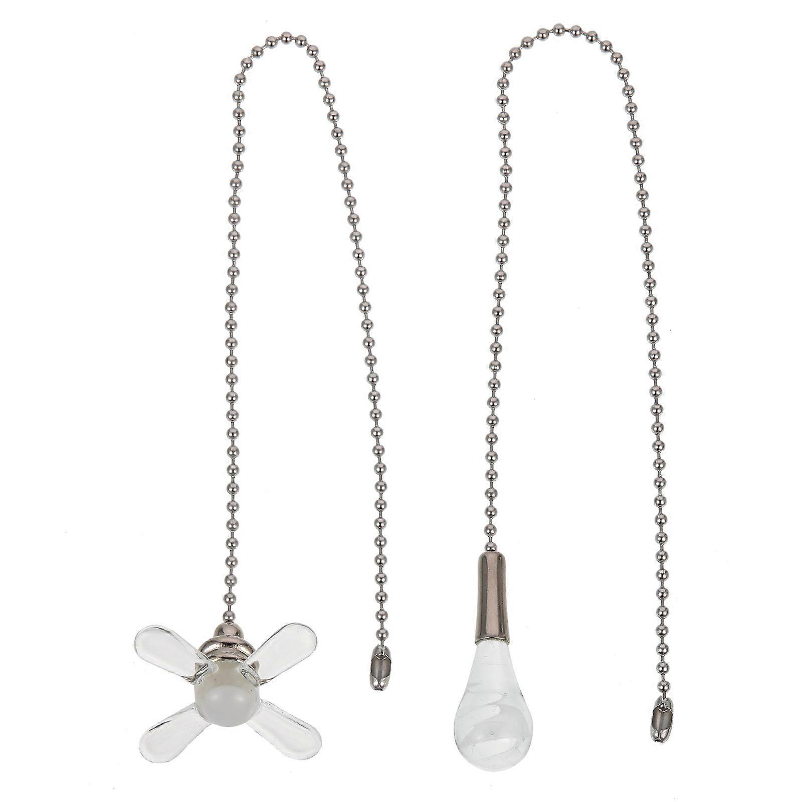 2pcs Decorative Ceiling Fan Pull Chains with Connector – Retro Style, Durable & Sturdy Design for Home Decor