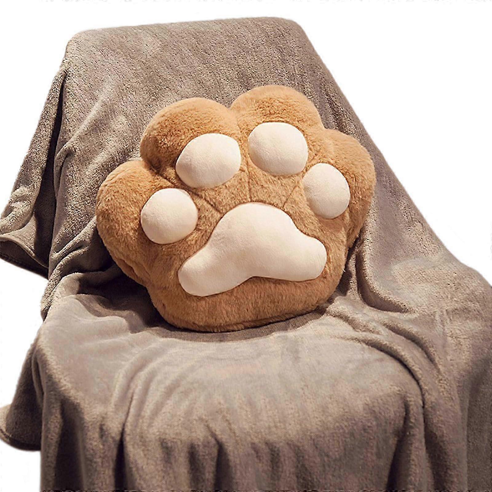 1 Set Cat Paw Plush Travel Pillow Blanket Set for Travel Essentials