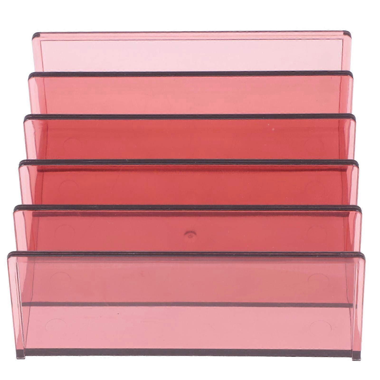 Transparent Desktop Book Storage Rack, Multi Functional Vertical File Holder for Office Supplies, Easy to Move Organizer for Books and Magazines