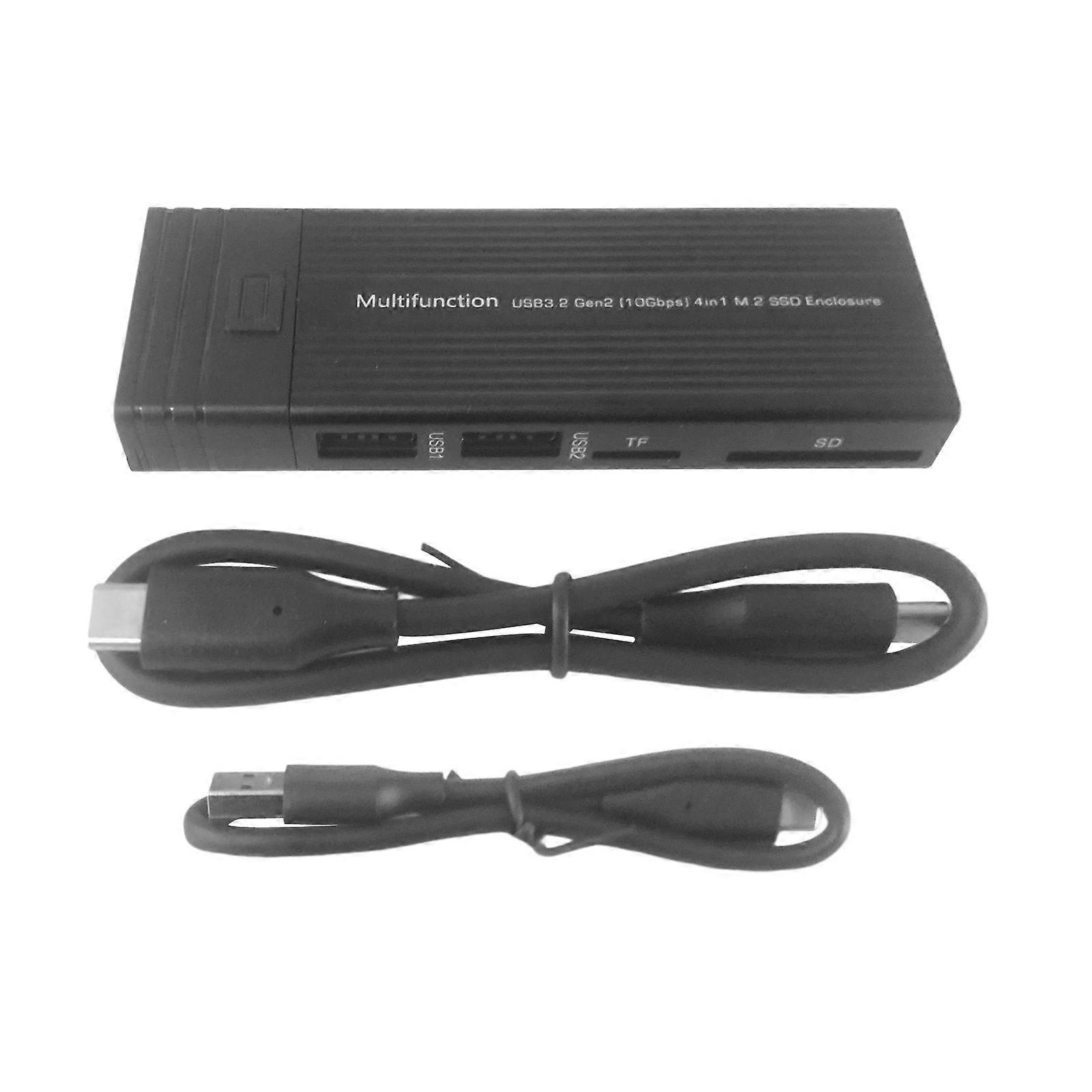M.2 SSD Enclosure M.2 SSD Case 10 Gbps 6Gbps Compact for PC Phone