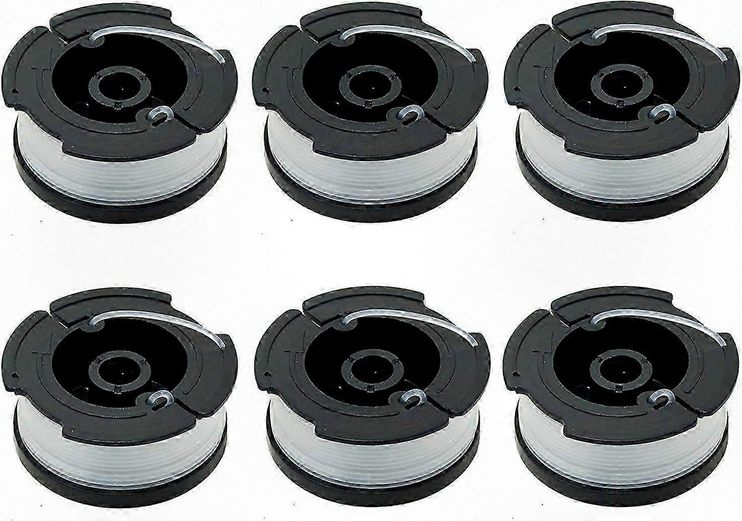 6 Replacement Spools A6481 & A6485 Compatible with Black+Decker String Trimmer, 6-Pack Trimmer Line Spools for Efficient Grass Cutting