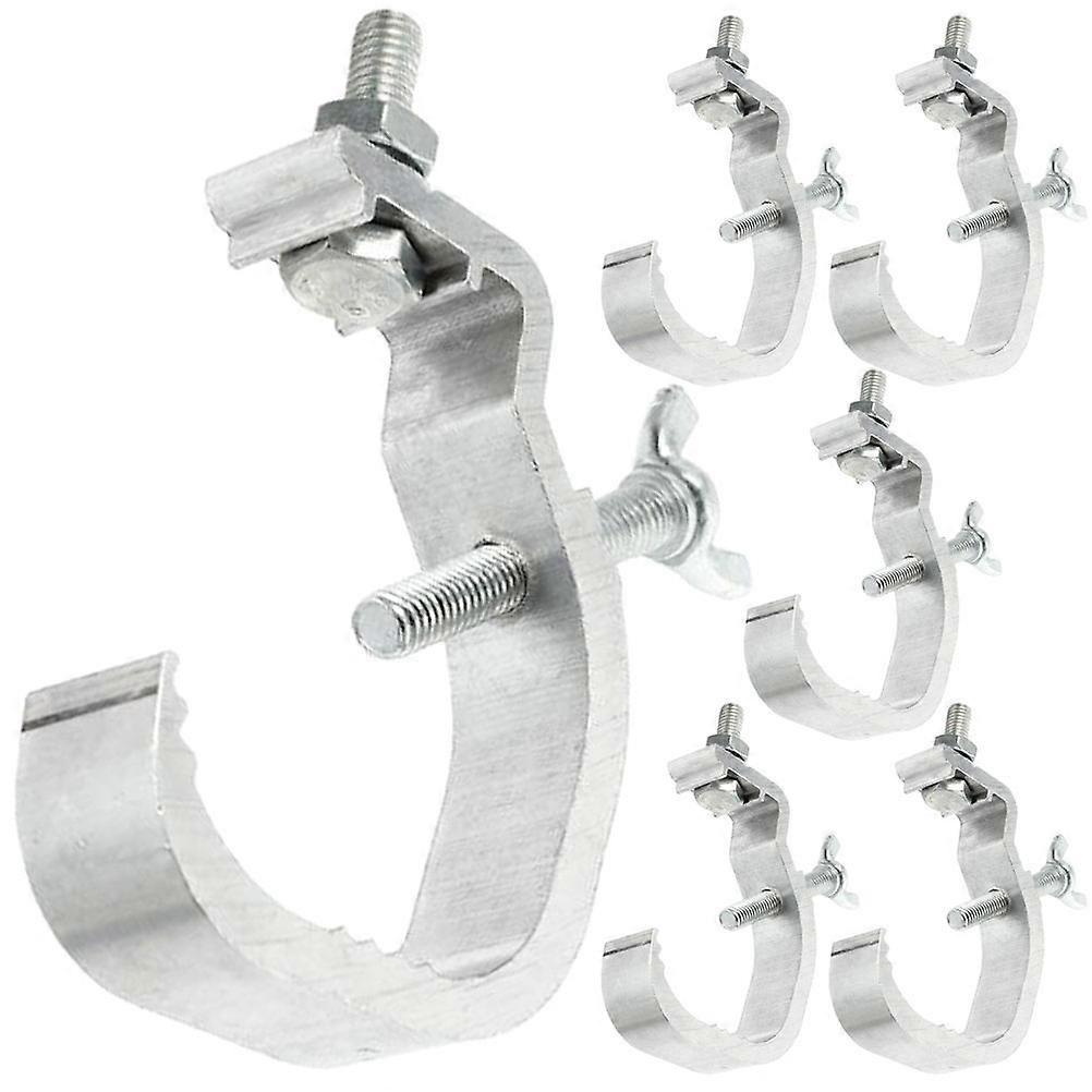 6pcs Aluminum Truss Clamp for Stage Lights – Secure Fit for Moving Head & LED Fixtures, Durable Lighting Hooks for Event Setup