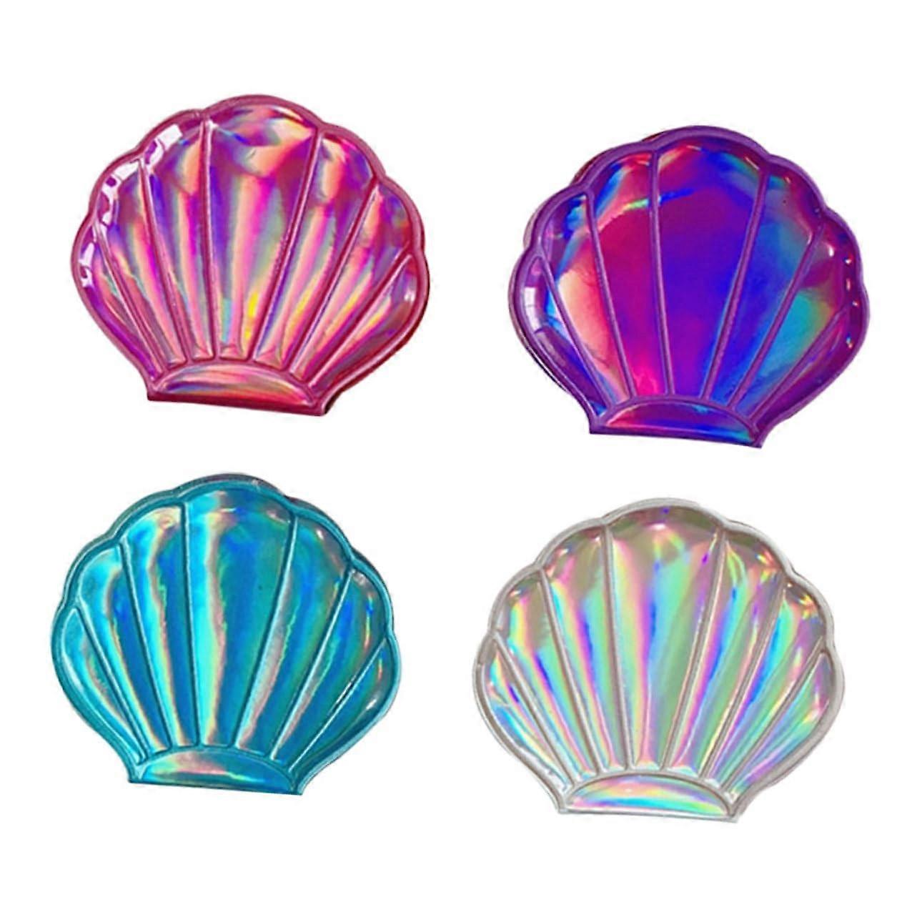 Pack of 4 Shell Makeup Mirror Mini Hand Mirror Small Mirror