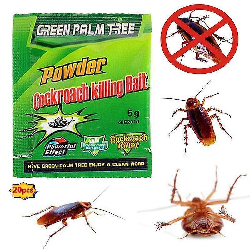 20pack Κατσαρίδα που σκοτώνει το δόλωμα Προσέλκον εντομοκτόνο κοκαρίδων σκονών εξάλειψης κουνουπιών Eco-friendly αποτελεσματικό εντομοκτόνο