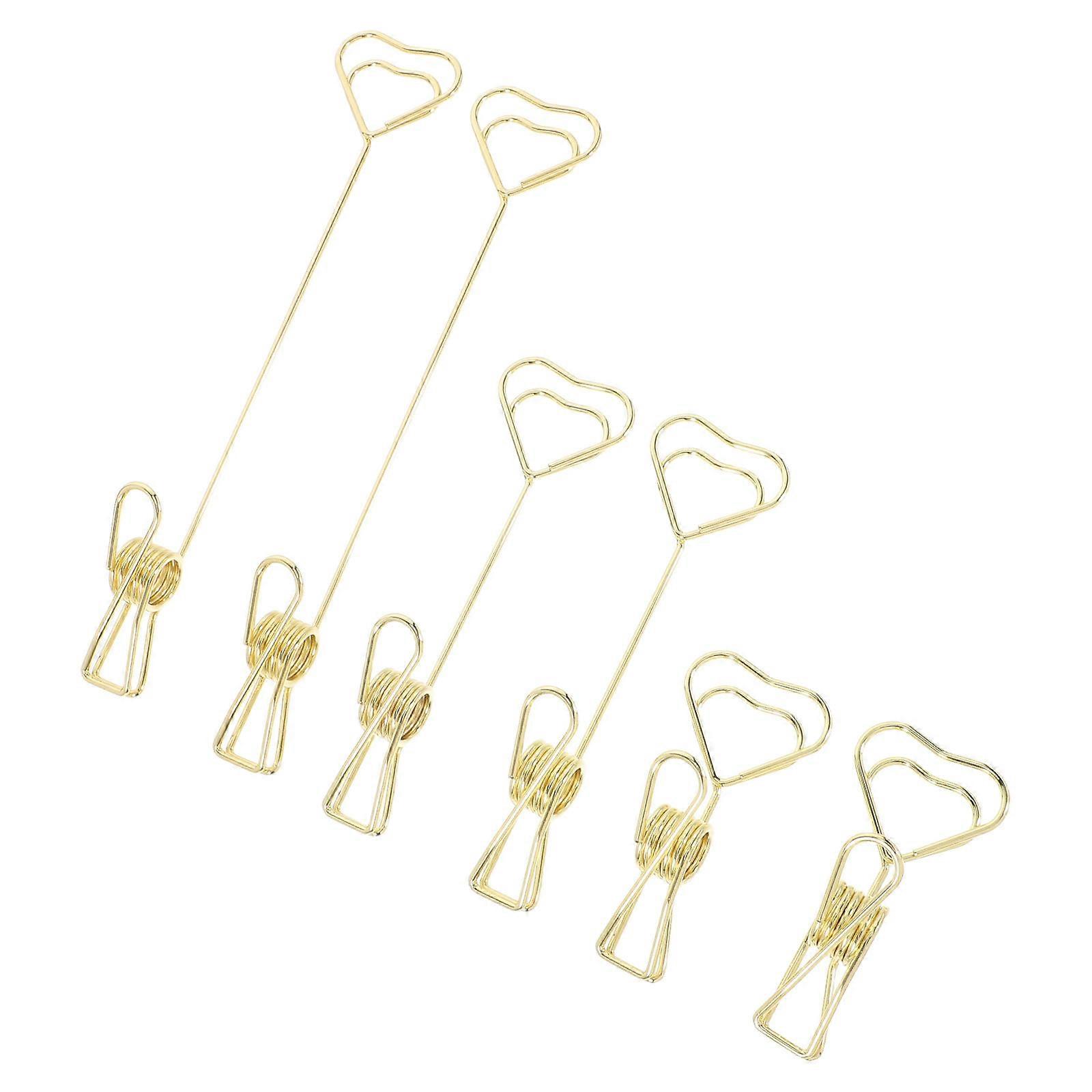 Table Card Holders Memo Note Message Cards Display Stand Organizing Workspace 6Pcs Wire Steel Modern Style