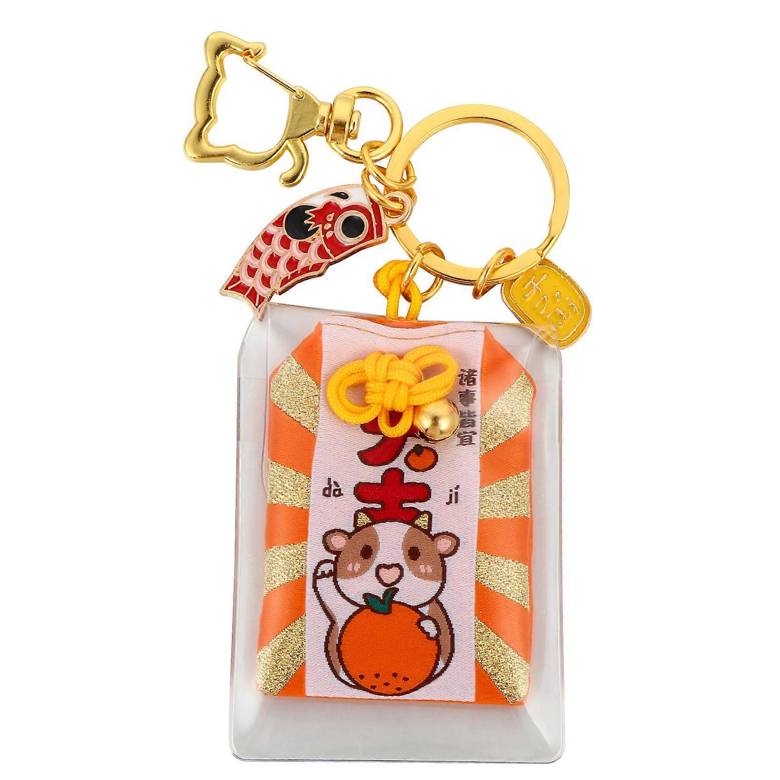 Ox Year Keyring Cute Animal Keychain Pendant Festive Design Compact Size 4x6x0.5cm Alloy Material 1Pc