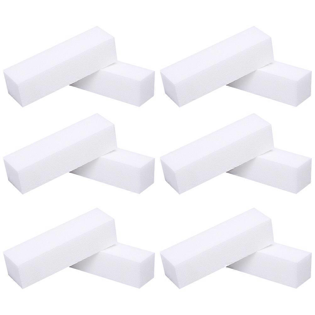 Nail Buffer Block Sanding Block Home Use Rectangular Shape Sponge Material 12Pcs